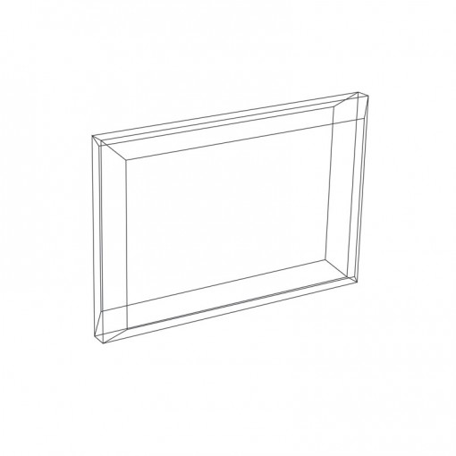 Diamond polished acrylic block with chamfered edge – 15 mm BF15