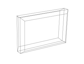 Blok acrylowy z fazowaną krawędzią polerowany diamentowo – 20 mm BF20