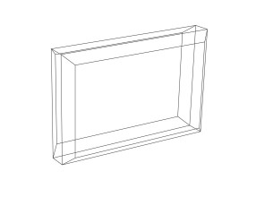 Diamond polished acrylic block with chamfered edge – 20 mm BF20