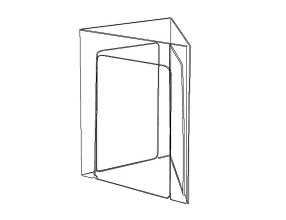 Triangular acrylic stand P13