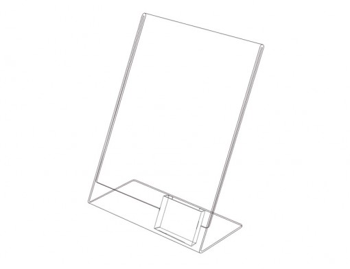 Acrylic L stand with holder P15