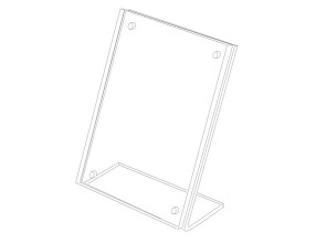 Acrylic L stand with magnets P19