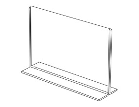 Acrylic T stand – horizontal P3