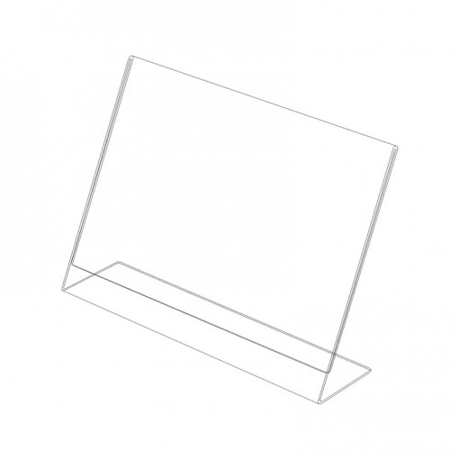 Acrylic L stand – horizontal P6